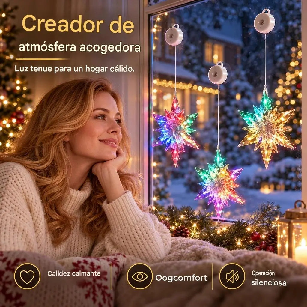 🔥🎁【2 por 26 euros】🎄 Luces navideñas LED a pilas para ventanas