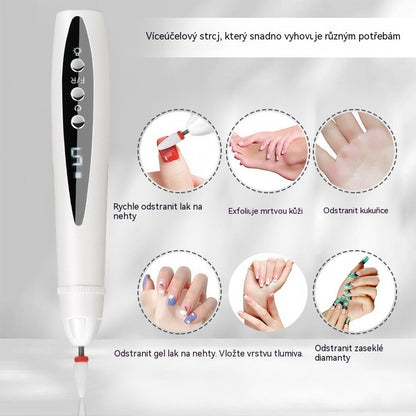 💅✨Přenosná elektrická bruska na nehty 2 v 1 s UV lampou
