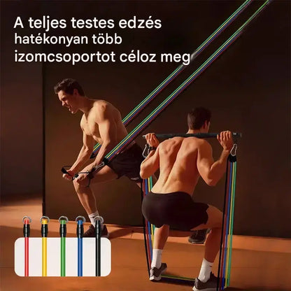 💪13 darabos fogantyúkkal ellátott ellenállás-szalag-készlet otthoni edzőterembe