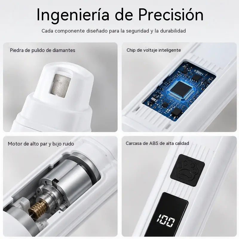 🔥【Compra 1 y llévate 1 gratis】🐱🐶 Lima eléctrica de uñas para mascotas con indicador LED de potencia