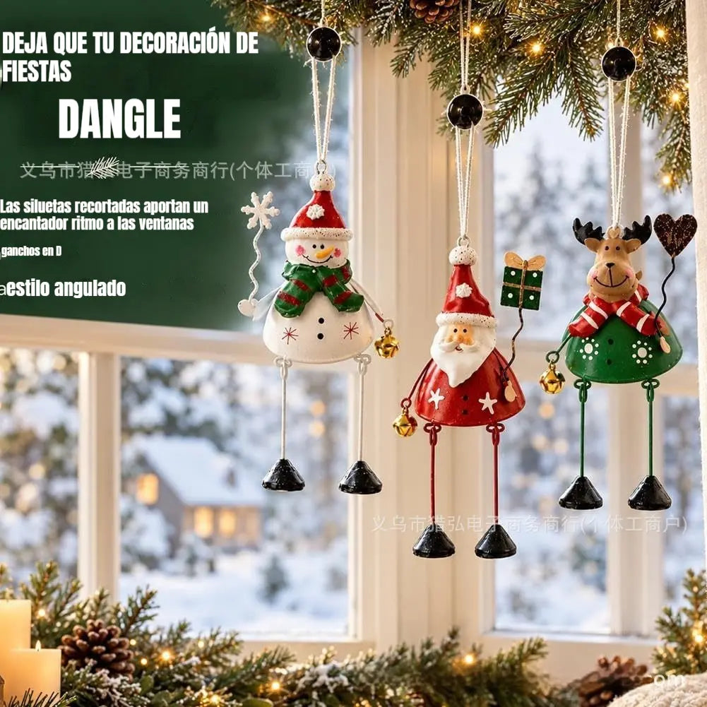 🌲3 por 28 euros⏳ ¡Último día! 49% de descuento – 🎅✨ Adornos navideños colgantes de metal pintados a mano