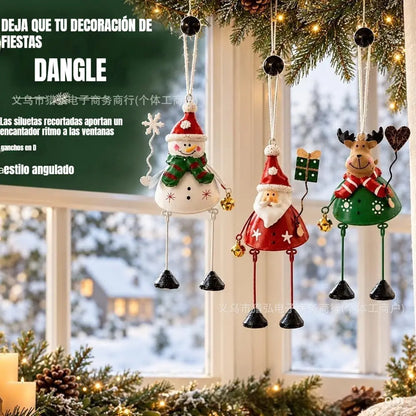 🌲3 por 28 euros⏳ ¡Último día! 49% de descuento – 🎅✨ Adornos navideños colgantes de metal pintados a mano