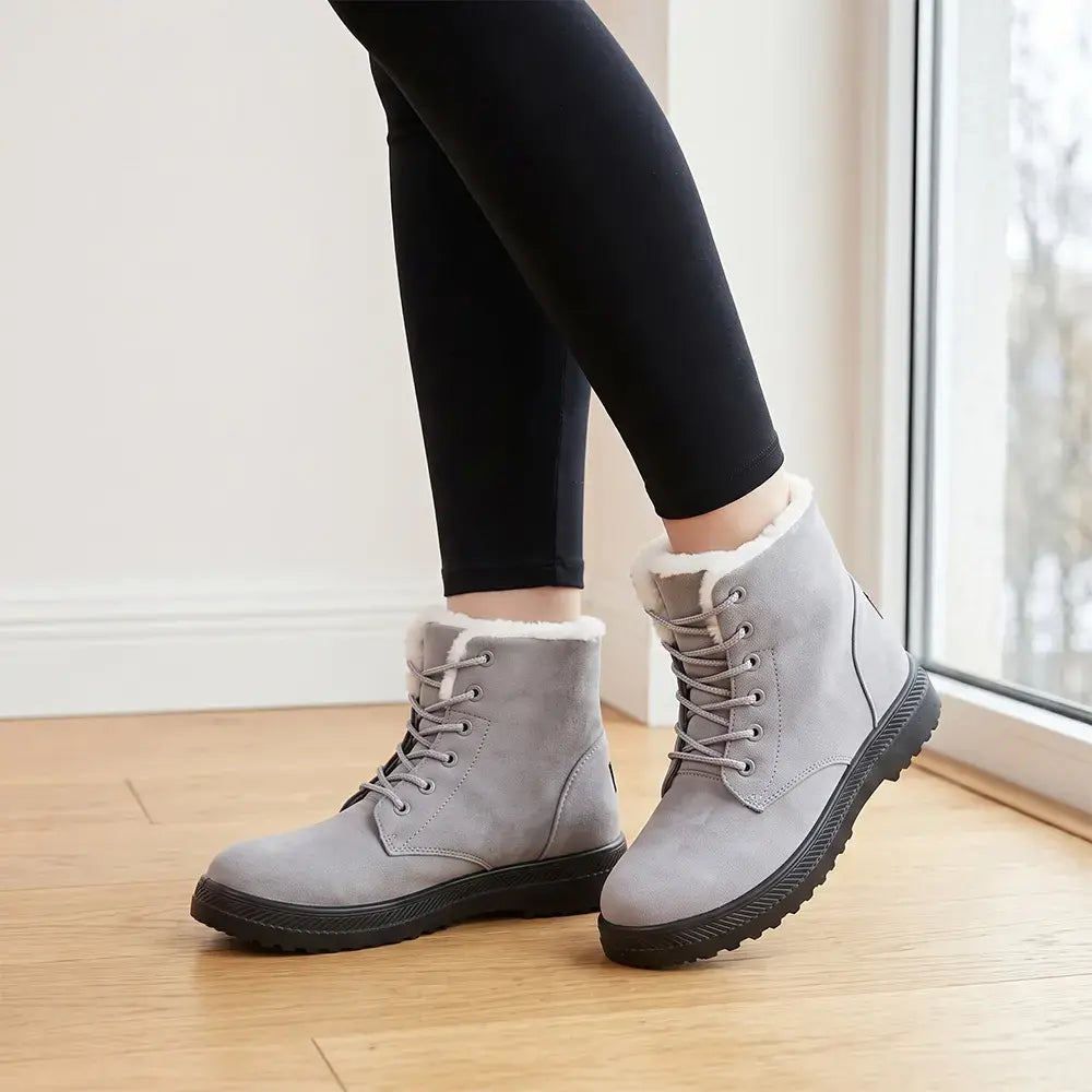 ✨【36-44】Polár bélésű, vastag Martens téli csizma -- Vastag, plüss bélés a meleg megőrzéséért ősszel és télen.
