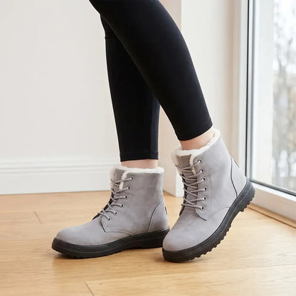 ✨【36-44】Polár bélésű, vastag Martens téli csizma -- Vastag, plüss bélés a meleg megőrzéséért ősszel és télen.