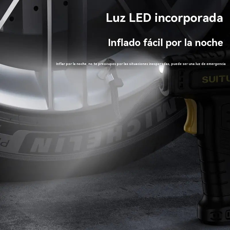 🚗💨✅Compra 1 y llévate 1 gratis🔥Inflador de neumáticos portátil inalámbrico multifuncional para coche con pantalla digital