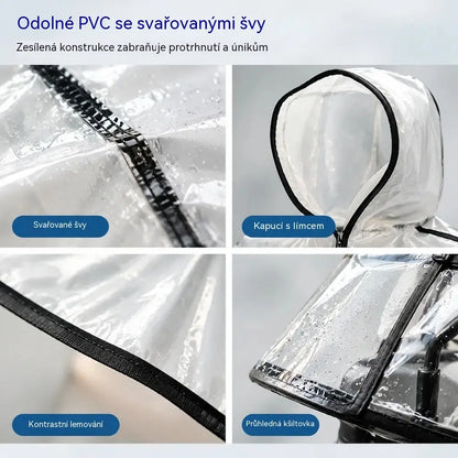 🌧️🏍Extra velká, zesílená nepromokavá plachta a pončo z PVC pro invalidní skútry a čtyřkolová elektrická vozítka pro seniory