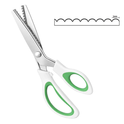 👗✂️ Tijeras de sastre con borde decorativo – Profesionales en corte zigzag y ondulado | Perfectas para telas, patchwork y proyectos DIY