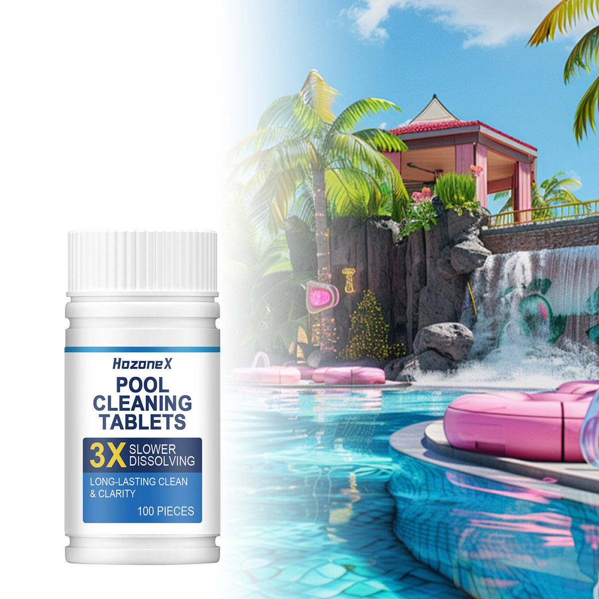 🔥Compre 1 y obtenga 1 gratis（2 botella）Pastillas efervescentes para la limpieza de piscinas