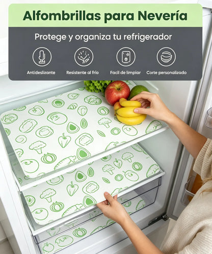 6 piezas por 27 euros-🧊🛡️ Protectores impermeables para estantes de refrigerador — Antideslizantes, fáciles de limpiar y aptos para contacto con alimentos — Mantén los estantes ordenados y frescos ✨