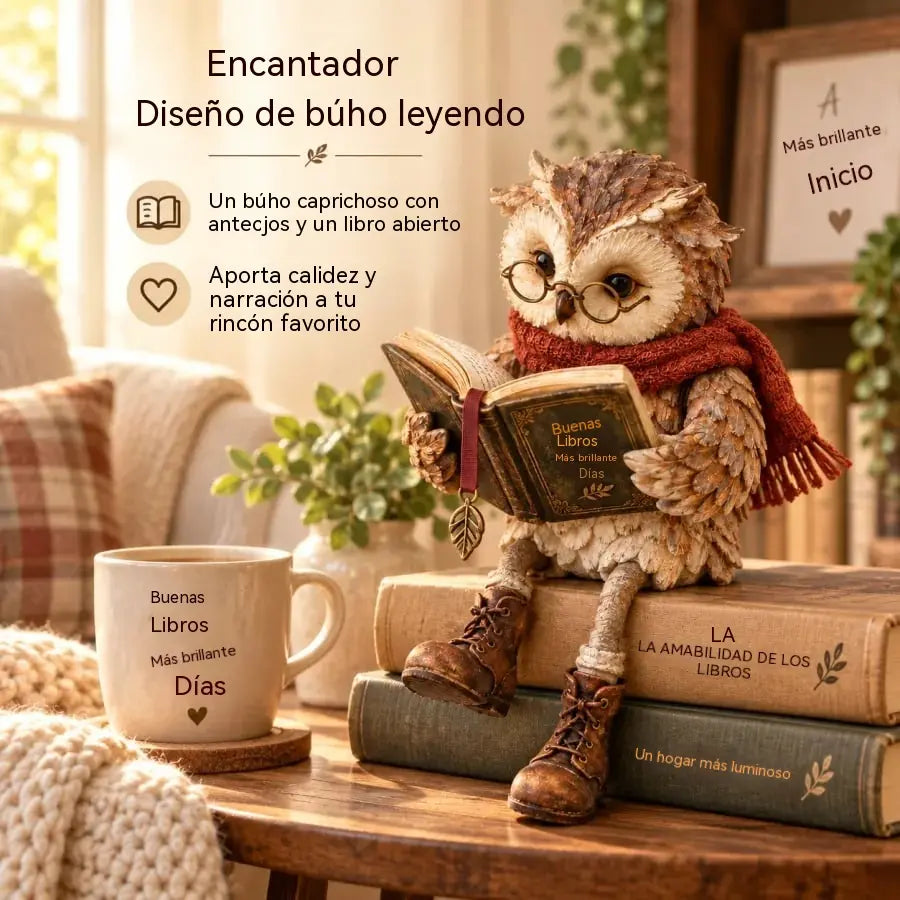 💥 50% kedvezmény korlátozott ideig! 🦉 Imádnivaló olvasó bagoly figura