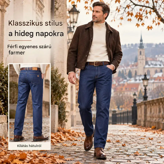 🔥🔥 【60–110 kg】👖👖 Férfi farmernadrág nagy méretben – Egyszerű, lezser és sokoldalú