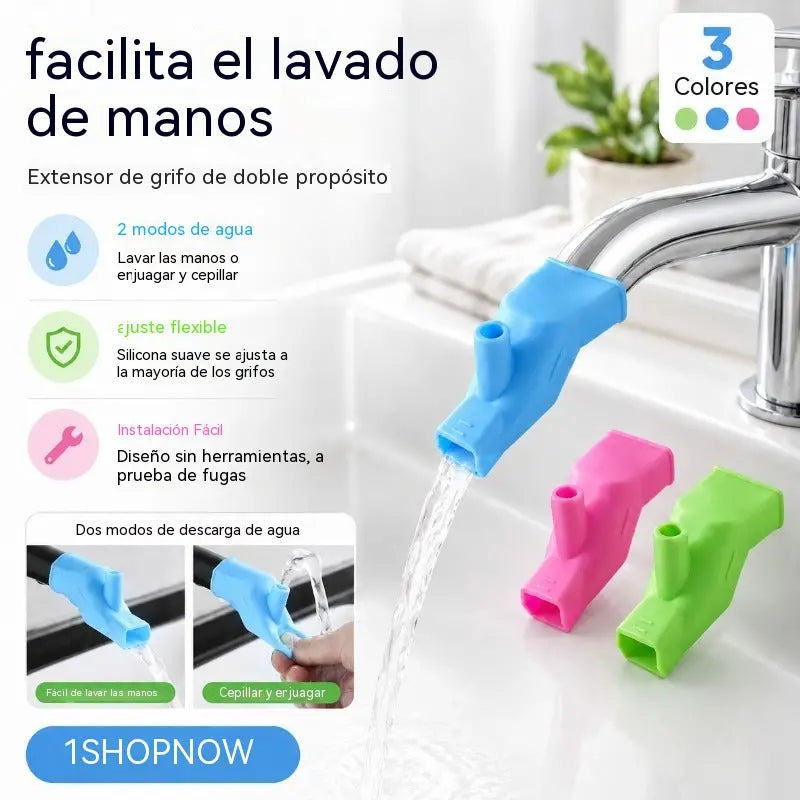 🔥【Compra 10 y llévate 10 gratis】🏠🚰 Extensor para grifo: boquilla antisalpicaduras de silicona portátil