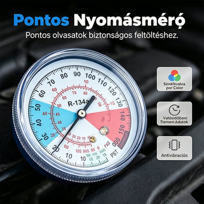 30%OFF🔧❄️ R134a AC hűtőközeg utántöltő tömlő nyomásmérővel – Szivárgásmentes, könnyen leolvasható és kompatibilis autókkal, teherautókkal vagy otthoni légkondicionálókkal – Biztonságos barkács utántöltés 🚗