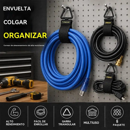 🔥【Compra 5 y llévate 5 gratis】🔥【10 artículos】Correas ajustables para organizar cables de extensión