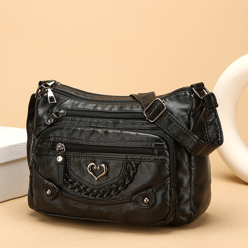 50% taniej! Damska torebka crossbody z miękkiej skóry ekologicznej – liczne kieszenie dla idealnej organizacji