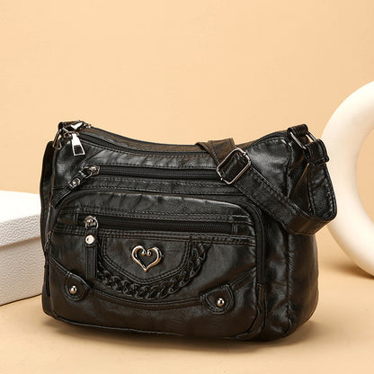 50% taniej! Damska torebka crossbody z miękkiej skóry ekologicznej – liczne kieszenie dla idealnej organizacji