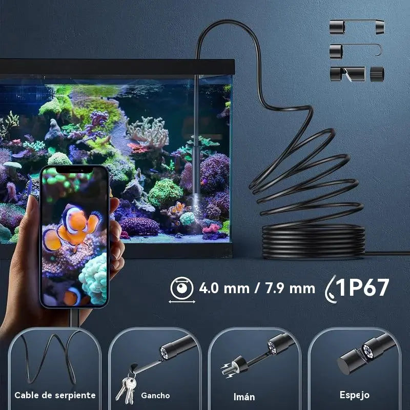 ⏳¡50 % de descuento por tiempo limitado! 🔍 Cámara endoscópica HD resistente al agua para Android y iPhone