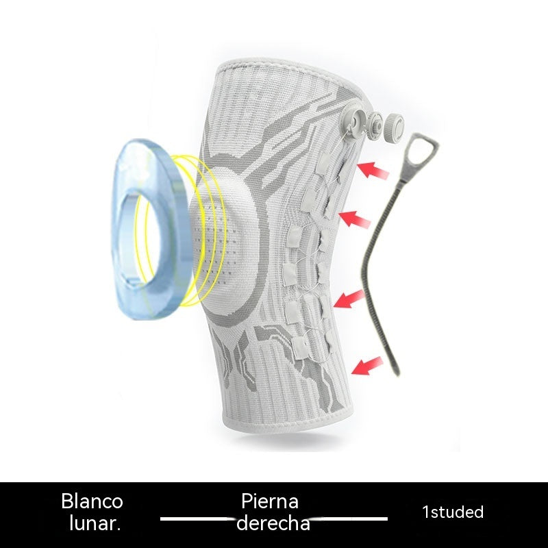 🔥【30% OFF】🦵🦵Kültéri futáshoz és edzéshez alkalmas, rugós támasztással ellátott, szilikon lengéscsillapítóval rendelkező, kötött, kompressziós sport térdvédő