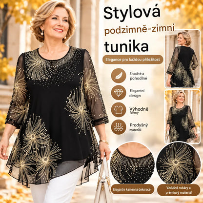 ⏳⭐【M-4XL】Módní dámská vyšívaná květinová šifonová košile 2026