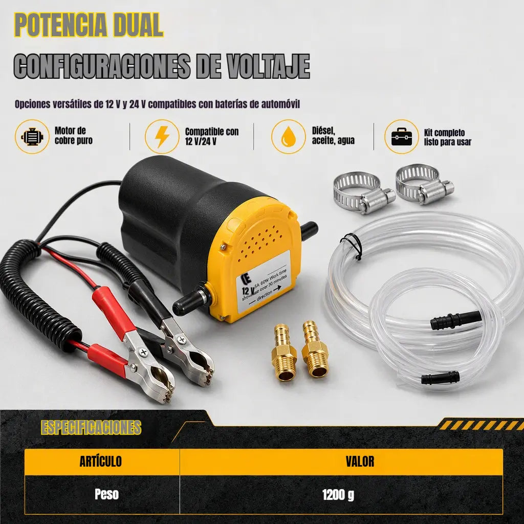 🚗12V 24V Portable Electric Self Priming Transfer Pump Micro Diesel Oil Extractor for Cars