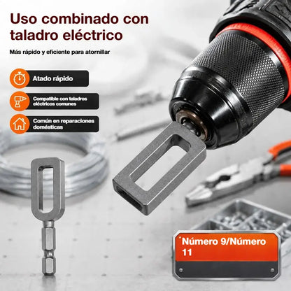 🧰🛠【3 piezas por 26 euros】 Herramienta para torcer alambre de acero para taladro: accesorio para torcer alambre de ajuste rápido y corte automático.