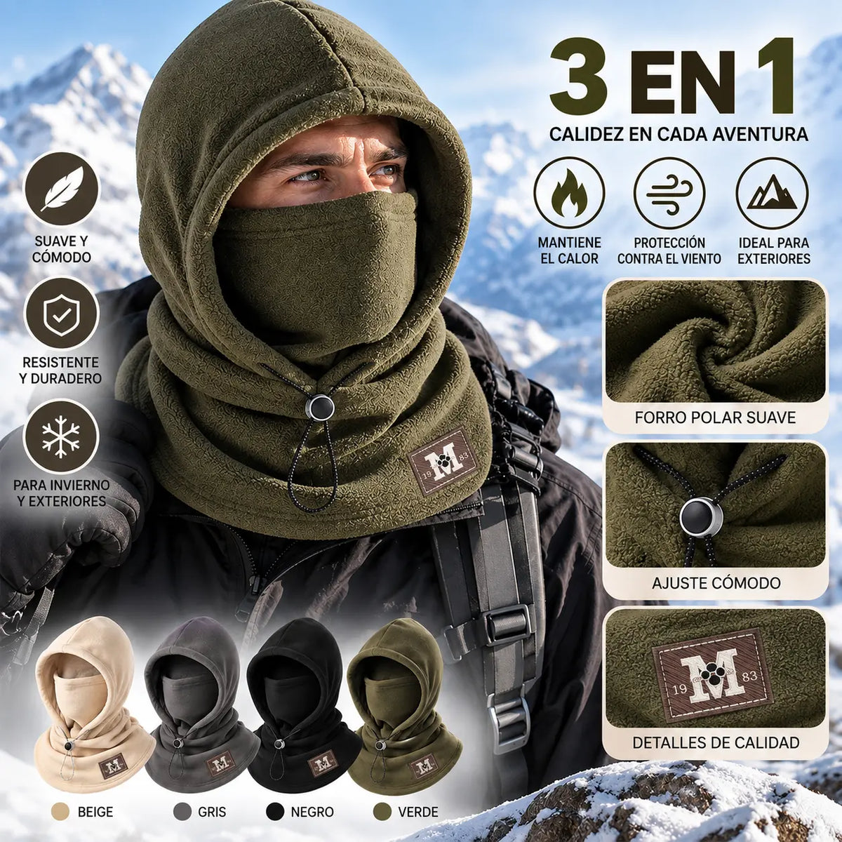 ☃Sudadera con capucha de forro polar 3 en 1, imprescindible para practicar ciclismo al aire libre en otoño e invierno.