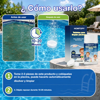 🔥Compre 1 y obtenga 1 gratis（2 botella）Pastillas efervescentes para la limpieza de piscinas